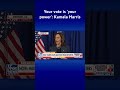 Kamala Harris takes questions from reporters in brief gaggle #shorts