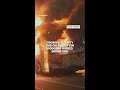 City bus goes up in flames after Dodgers World Series win