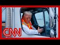 Trump sits in garbage truck following backlash over Biden's 'garbage' comments