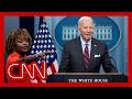 President Biden takes questions for first time at podium of the White House press briefing room