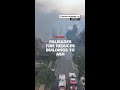 Drone footage shows LA wildfires reducing buildings to ash