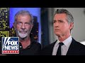 Mel Gibson's message to Newsom: 'Spend less on hair gel!'